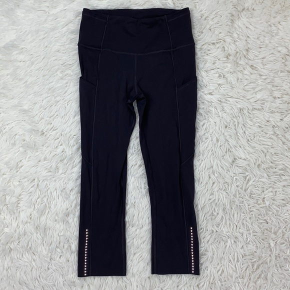 Lululemon Fast and Free Crop II 19" *Nulux Intergalactic - Picture 3 of 7